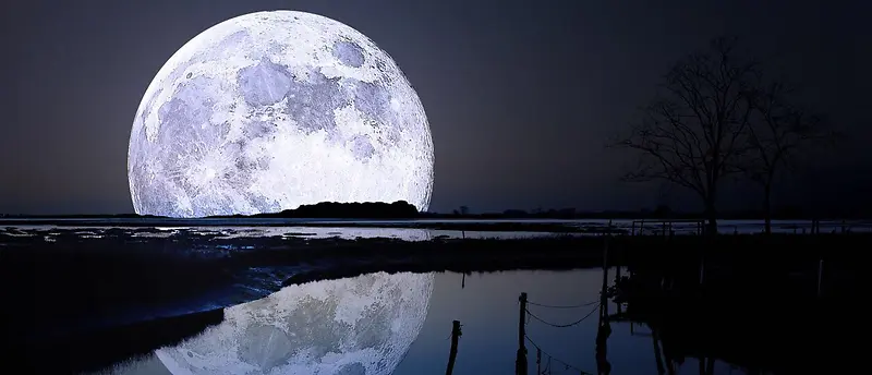 夜空月亮背景