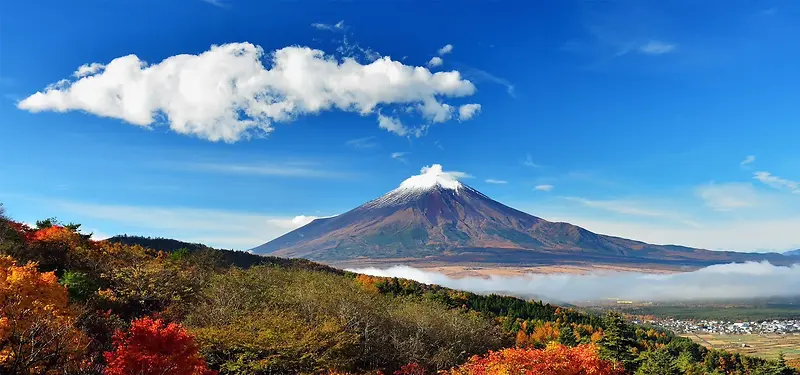 富士山海报背景