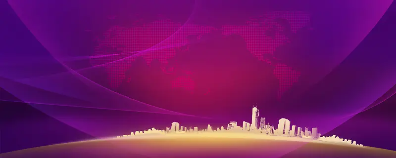 商务会议紫色绚丽背景图
