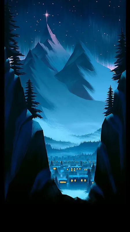 雪山H5背景
