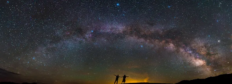 星空两个人浪漫星空海报