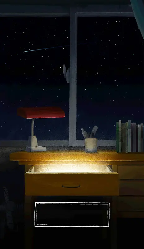 书桌台灯夜晚背景