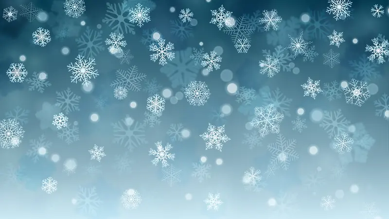 冬季蓝色雪花雪地背景素材