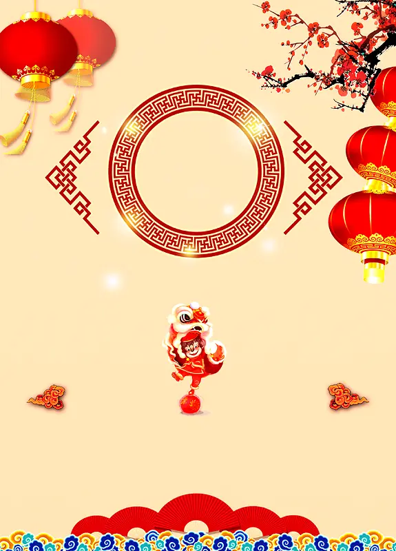 中国风中式传统春节背景素材