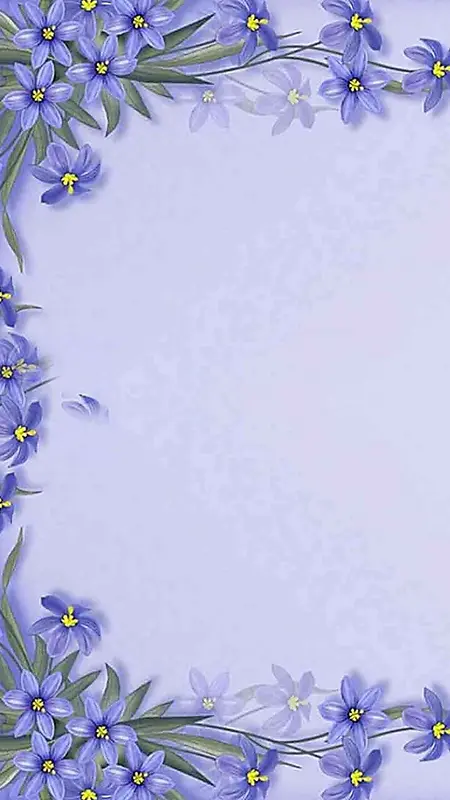 蓝色梦幻花朵H5背景