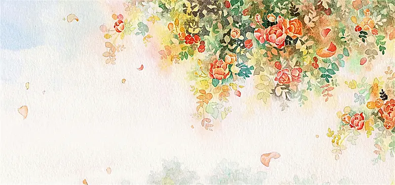 卡通花朵手绘背景