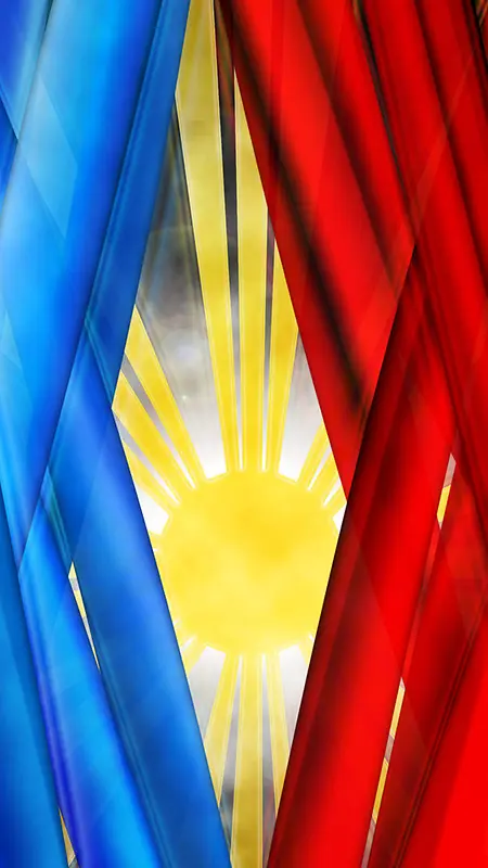 菲律宾人的颜色红蓝黄h5素材背景