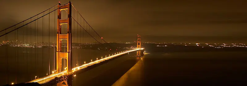 城市夜景大气banner壁纸