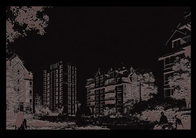 怀旧斑驳城市建筑背景