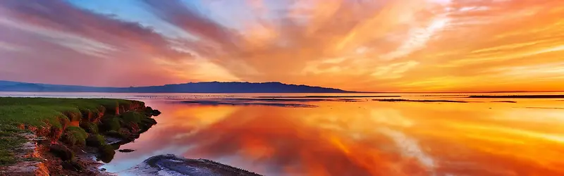 海边晚霞背景