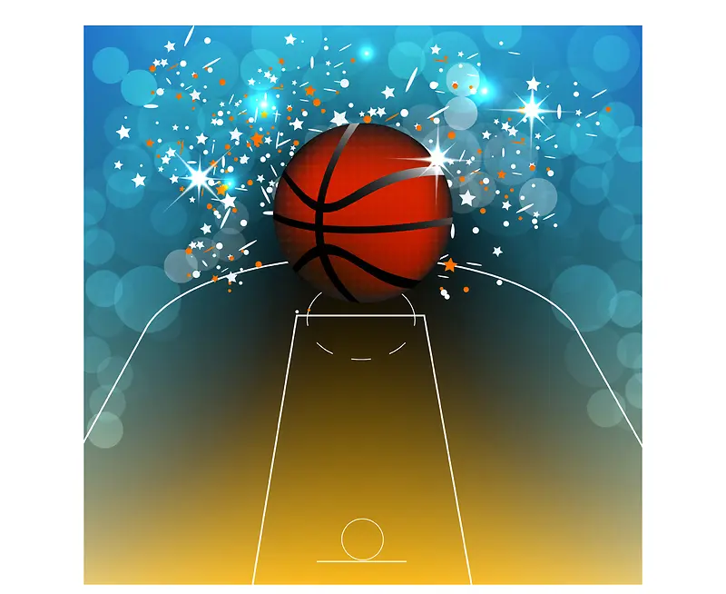 创意篮球海报矢量素材