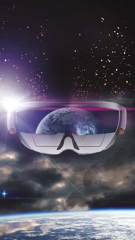 VR眼镜科技感H5背景素材