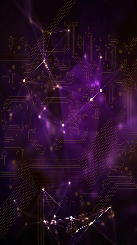 紫色大气几何科技背景