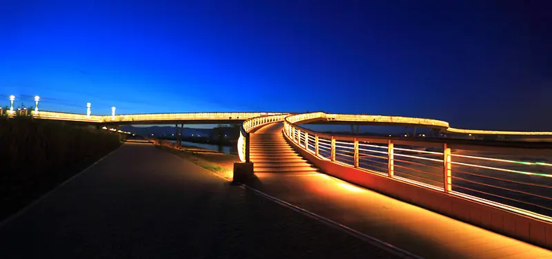 唯美夜色大桥背景