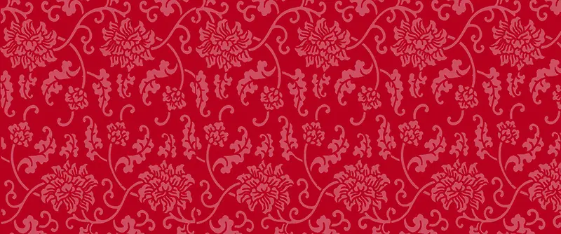 古典红色花纹纹理图