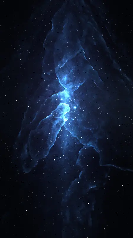 蓝色夜空星云高清背景素材