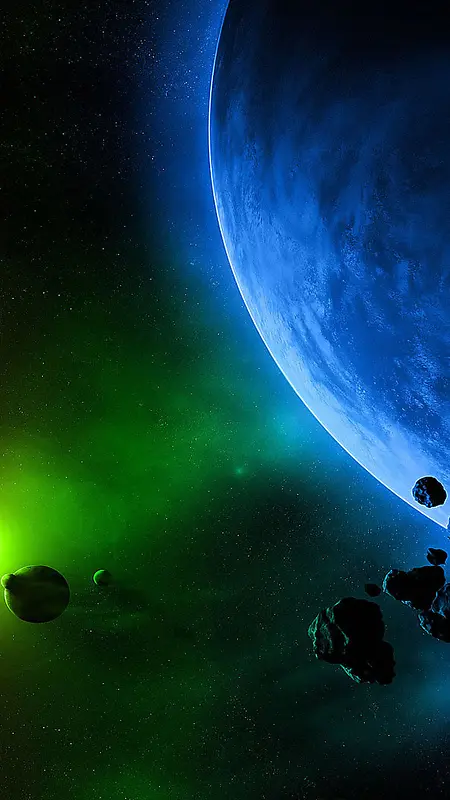蓝色科技宇宙星球H5背景