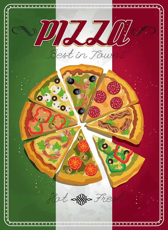披萨广告背景设计