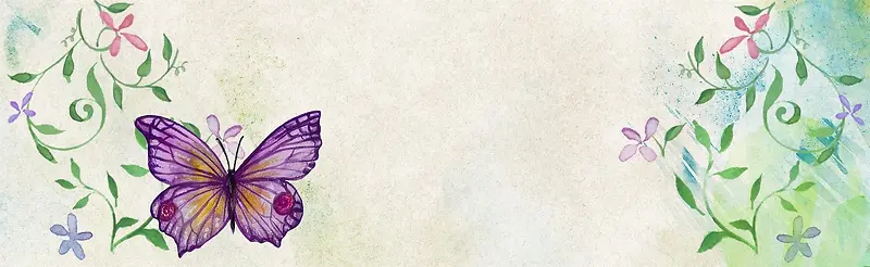 蝴蝶花朵背景图