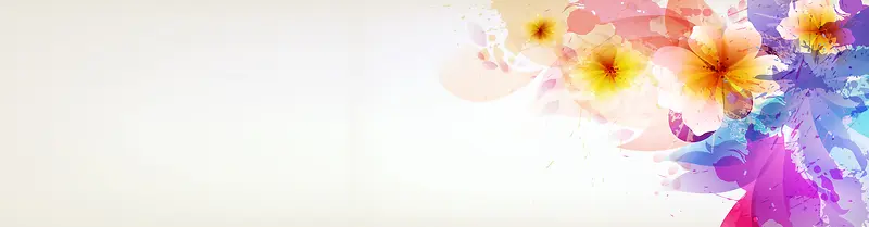 卡通水彩唯美背景banner