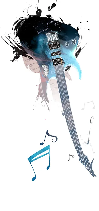 艺术吉他背景海报
