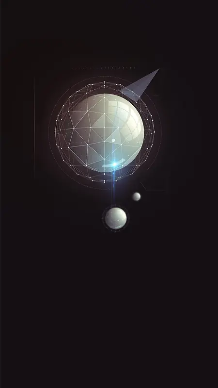 科技星球黑色H5背景