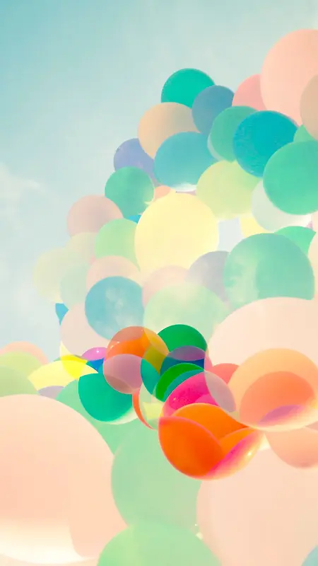 彩色气球梦幻背景
