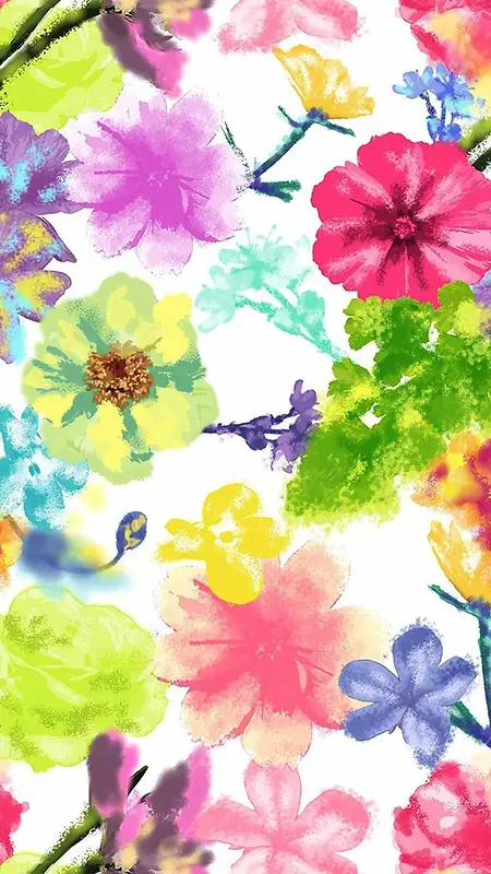 彩色花朵H5背景