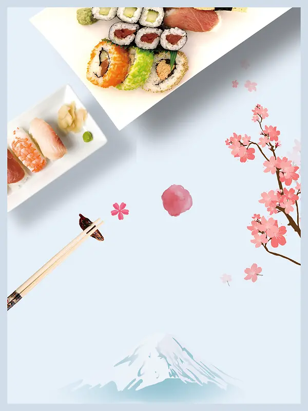 美食食物寿司高清背景