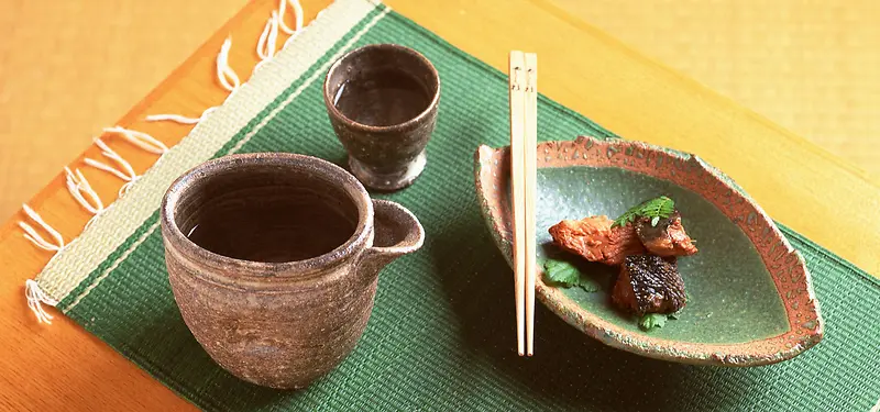 日系复古餐具美食