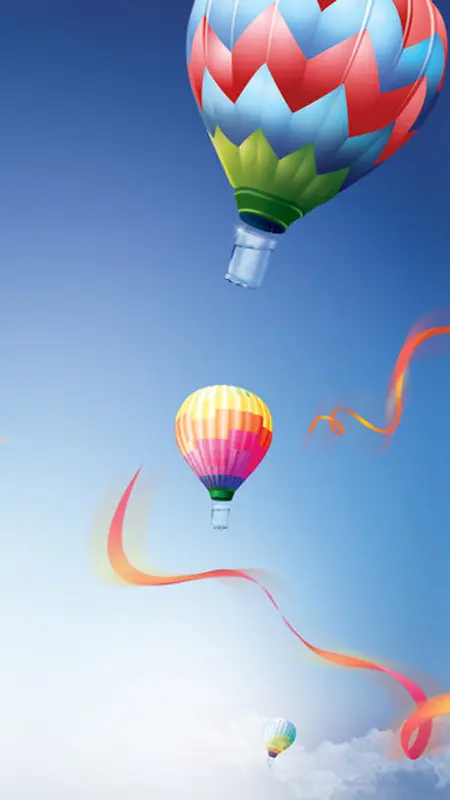 彩色气球H5背景