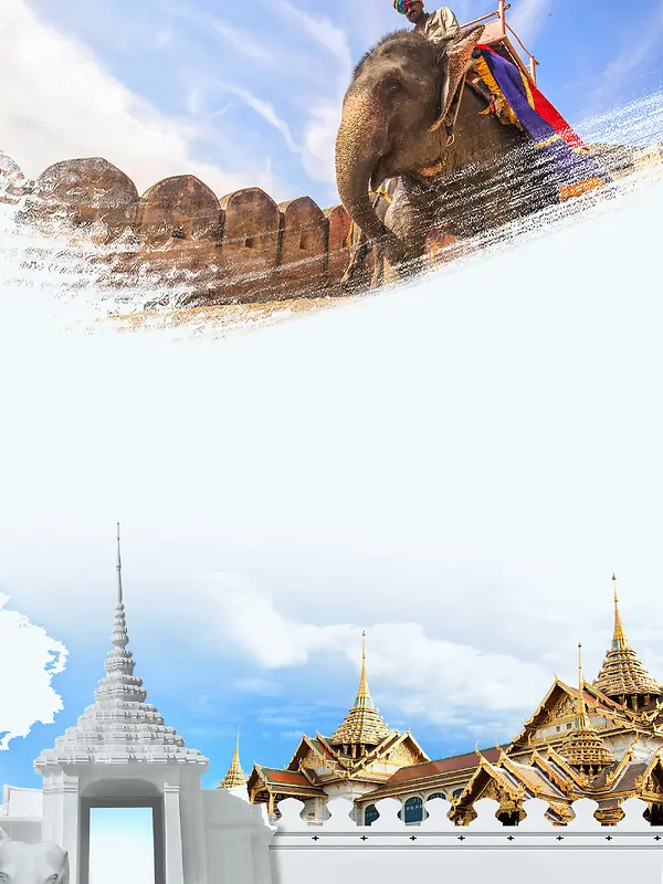 泰国旅游海报设计背景模板