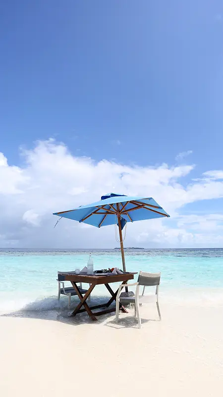 夏日旅游沙滩背景