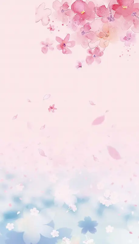 粉色浪漫花瓣海报背景