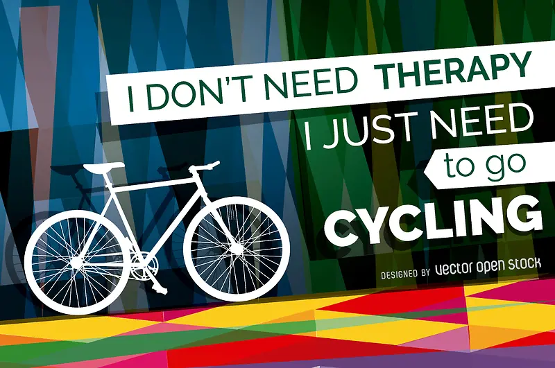 彩色自行车出行海报背景素材