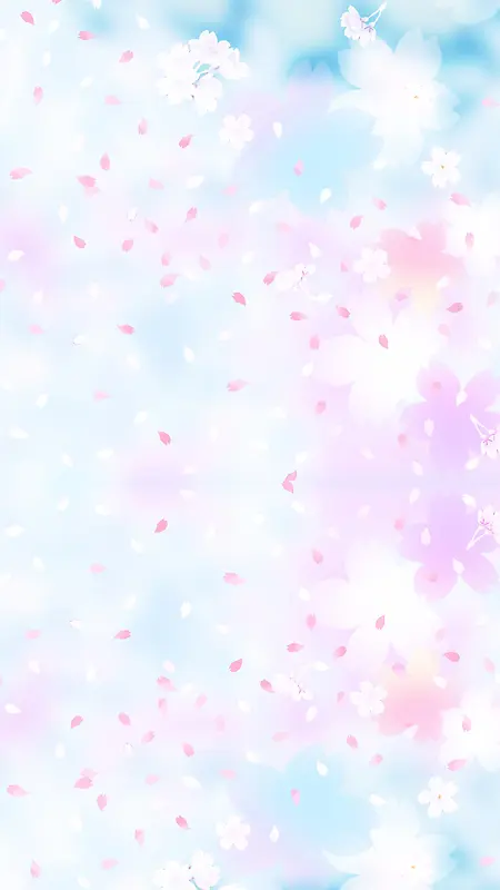 浪漫粉红花瓣H5背景
