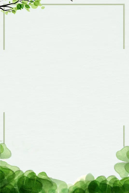 植树节绿色卡通PSD分层banner