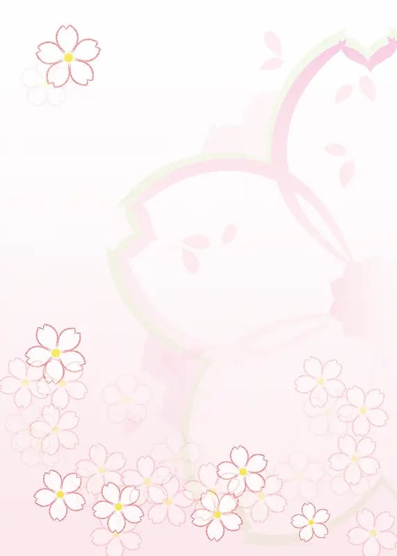 浪漫粉色樱花背景素材