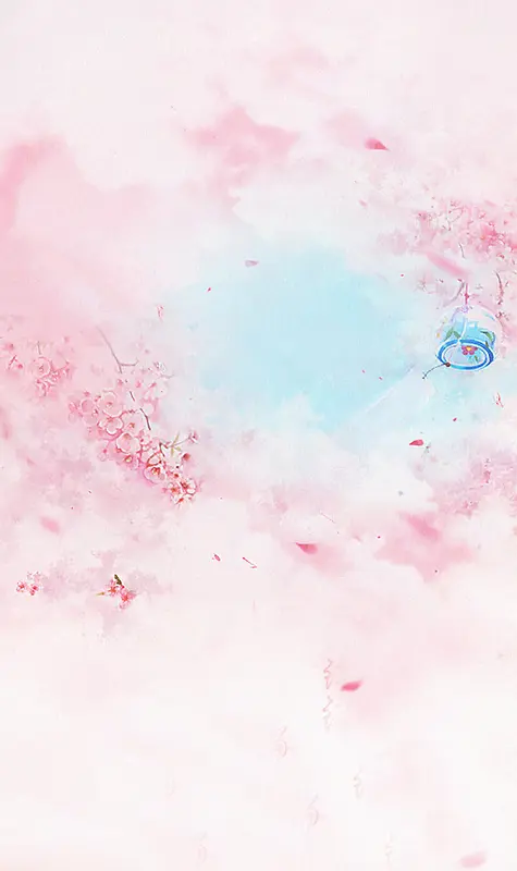 粉红浪漫花卉背景素材