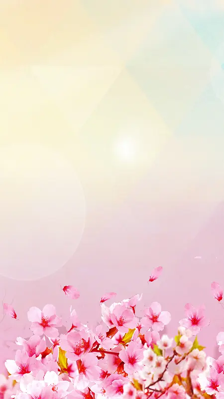 樱花粉色浪漫背景素材