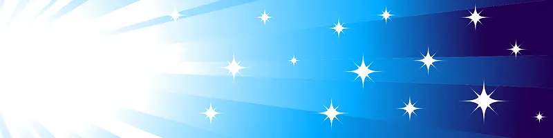 卡通扁平放射线星星背景banner