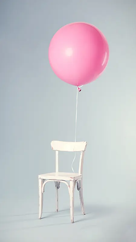 白色椅子上的气球H5背景