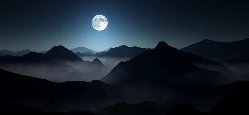 月亮高山海报背景
