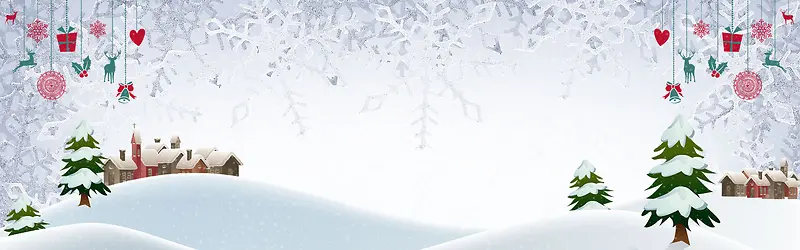 圣诞圣诞节白色文艺清新banner