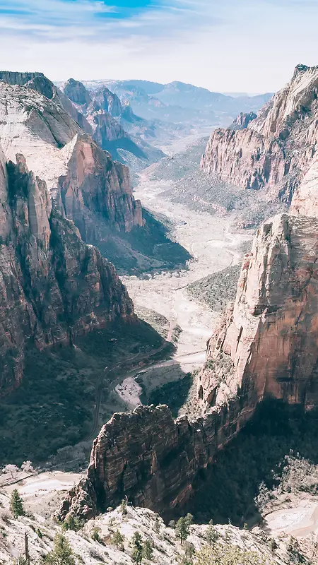 简约奇山异水风景手机端H5背景