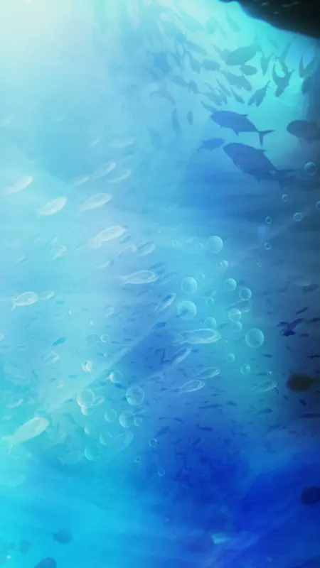 蓝色海底世界H5背景素材