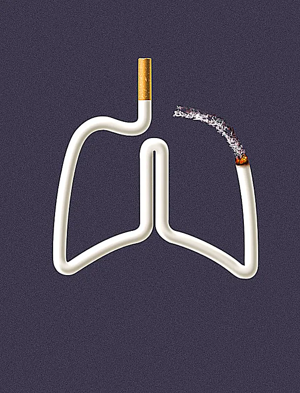 531世界无烟日肺与香烟广告背景