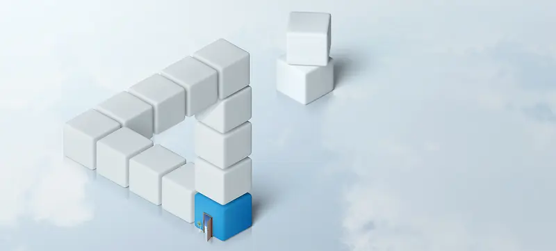 立体方块科技背景