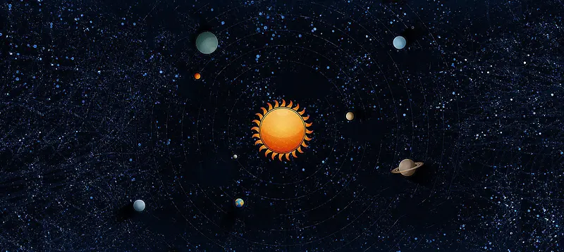 太阳星系宇宙炫酷背景banner