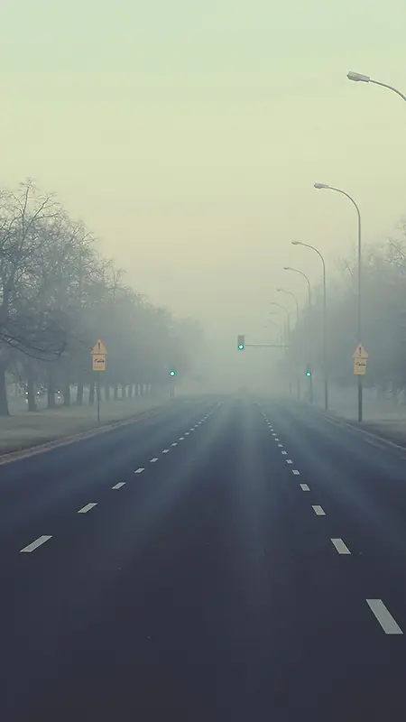 雾霾污染城市风景手机端H5背景